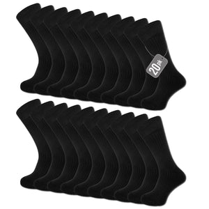 Mens 20pk Ribbed Ankle Socks 