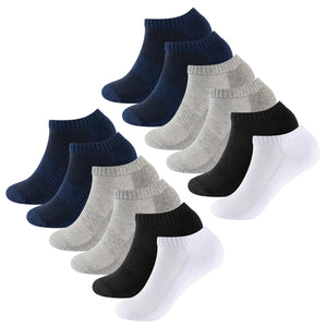 Mens 12pk Half Terry Assorted Trainer Socks