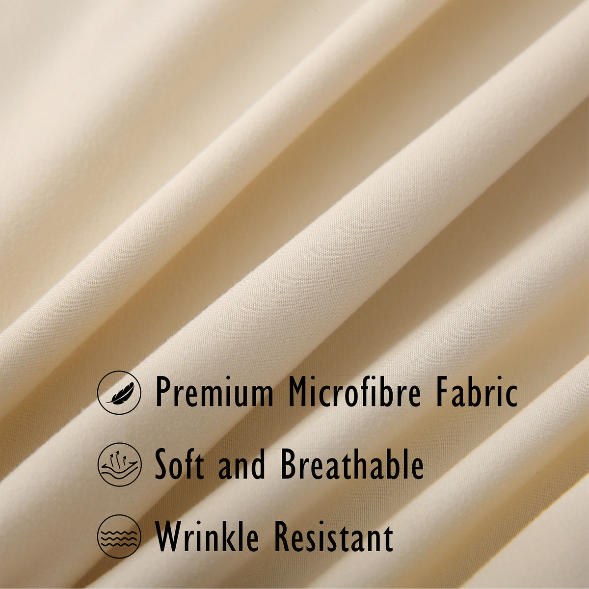 Beige Duvet Cover Set - Microfibre