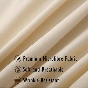 Beige Duvet Cover Set - Microfibre