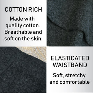 Girls 4 Pack Solid Tights (Grey)