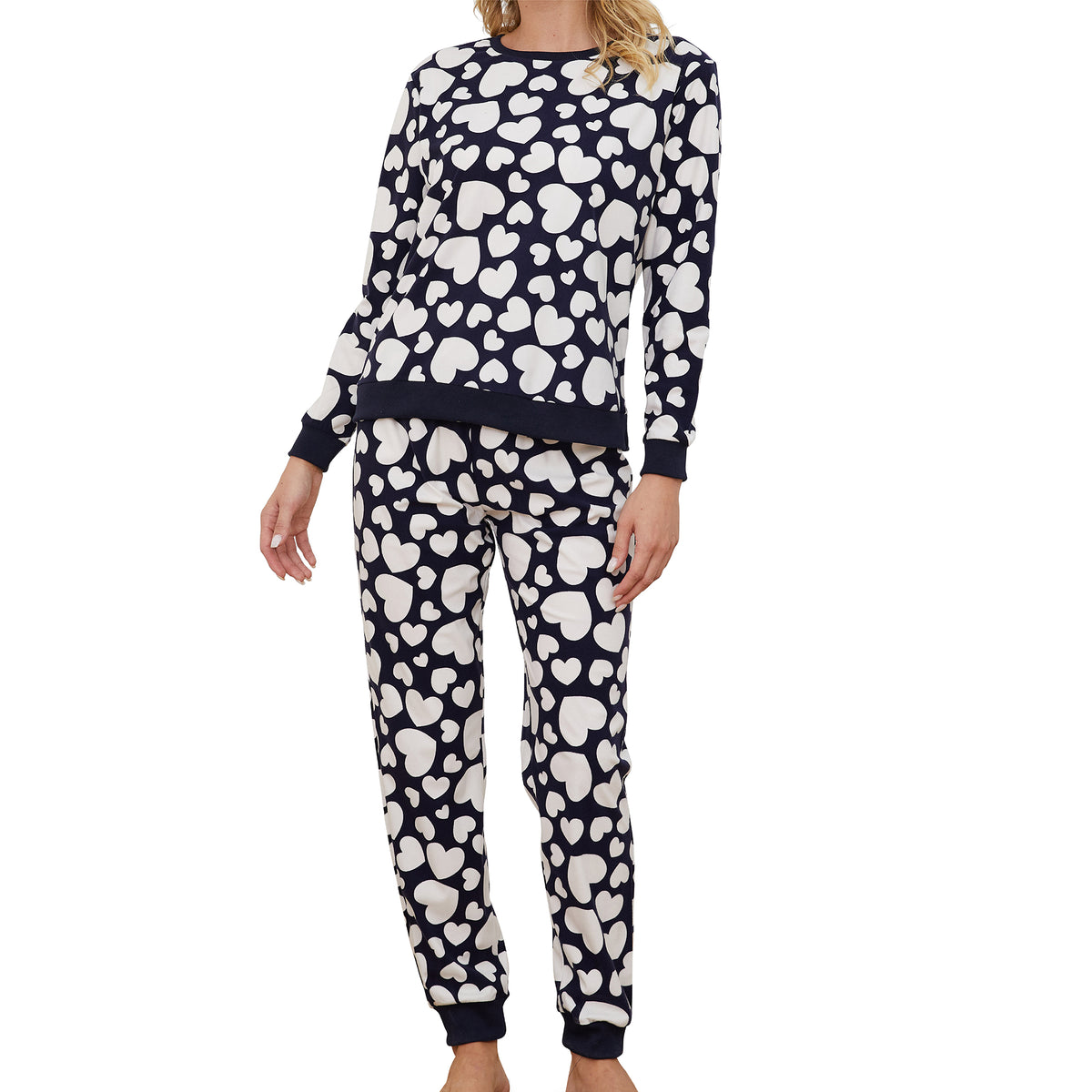 Ladies Cosy Animal Print Pyjamas Set 