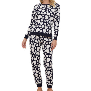 Ladies Cosy Animal Print Pyjamas Set 