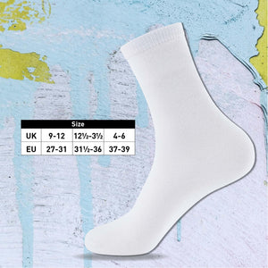 Boys 12pk solid white socks