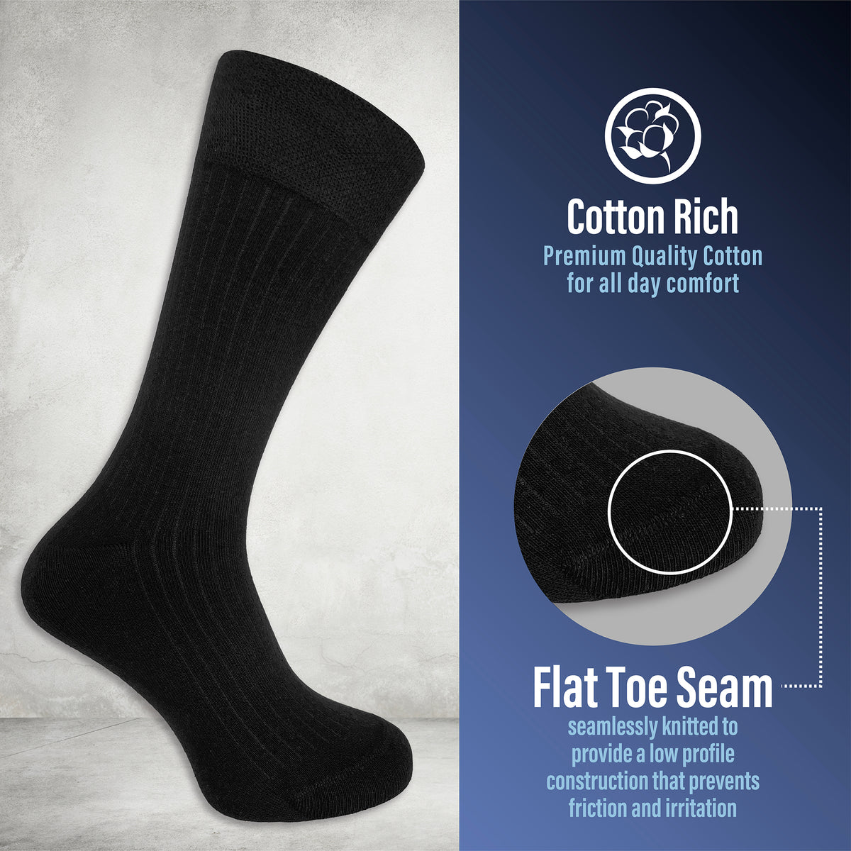 Mens 20pk Ribbed Ankle Socks 