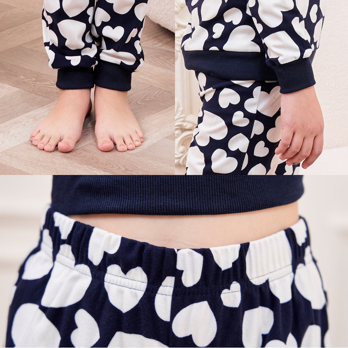 Girls LS Pyjamas Set - Fake Cotton star