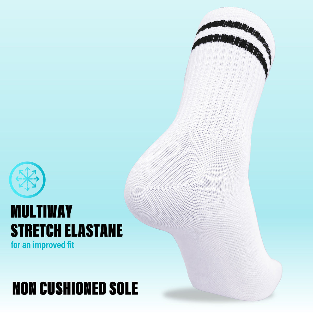 Womens 12 Pack Sports Ankle/Crop Length Socks (White)