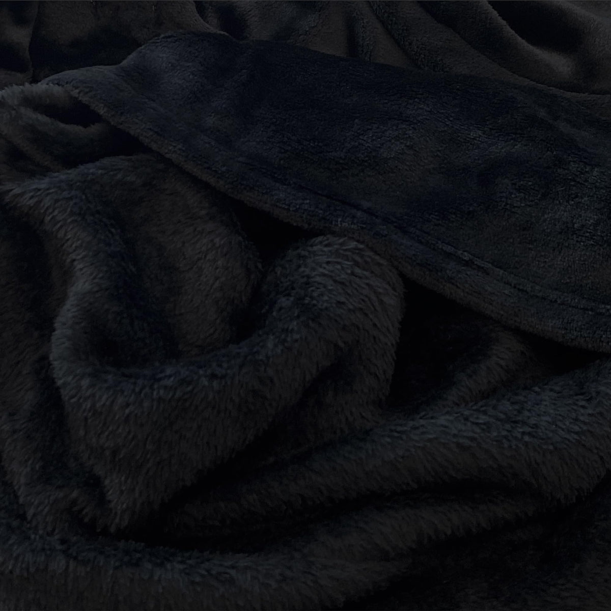 Mens Flannel Fleece Black Pyjama Set 