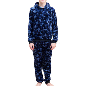 Boys Black Game controller Flannel Fleece Pyjama Set