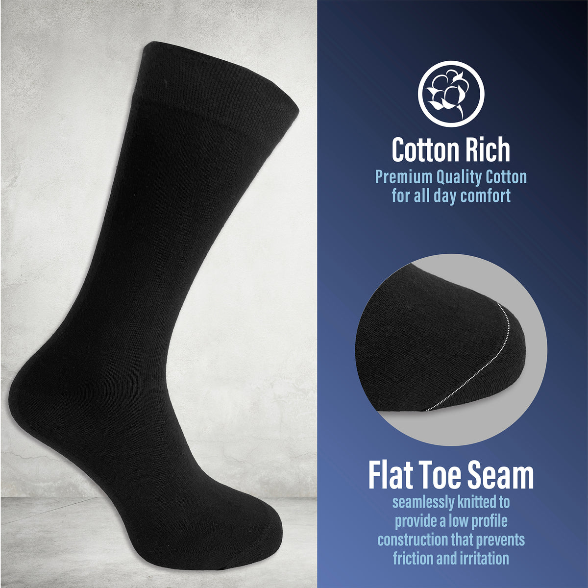 Mens 20pk Black Socks 