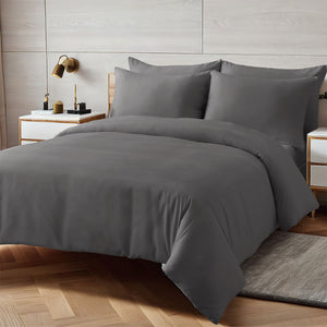 Grey Duvet Cover Set - Microfibre