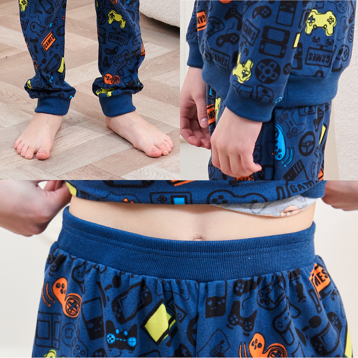 Boys LS Pyjamas Set - Fake Cotton game over