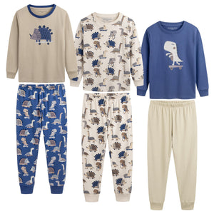3PK Boys Dino LS Long Pyjamas Younger