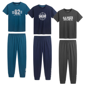Boys 3PK SS Game Over Long Pyjamas
