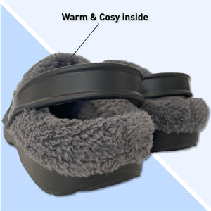 Boys Fleece Lined Clogs Black