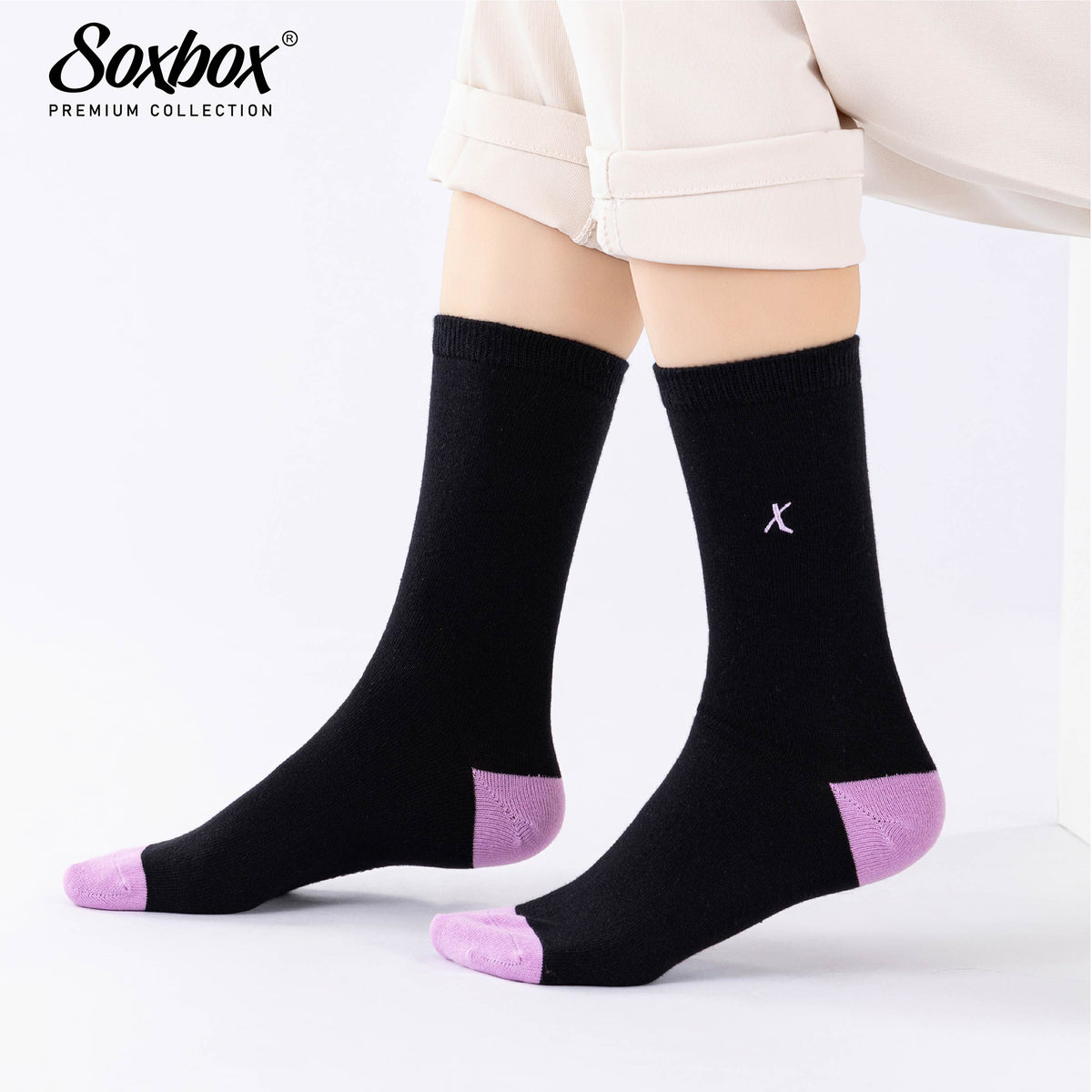 Womens 12 Pack Embroidery Socks - Soxbox