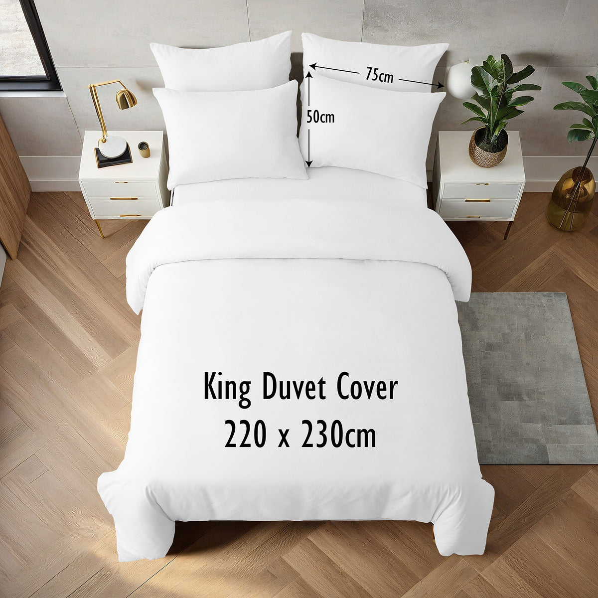 White Duvet Cover Set - Microfibre