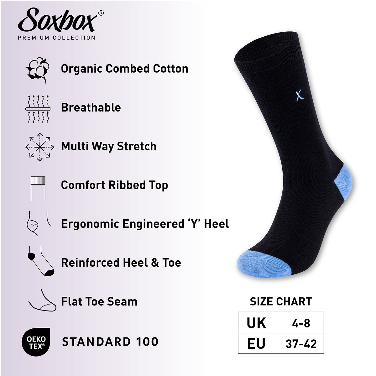 Womens 12 Pack Embroidery Socks - Soxbox