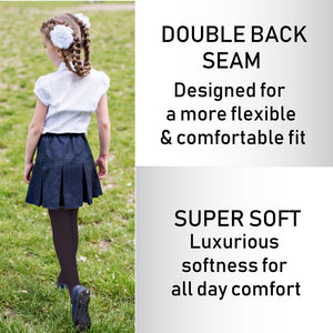 Girls 4 Pack Solid Tights (Grey)