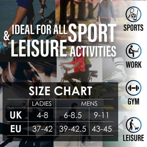 Mens 12 Pack Half Terry Trainer Socks (White/Grey Striped)