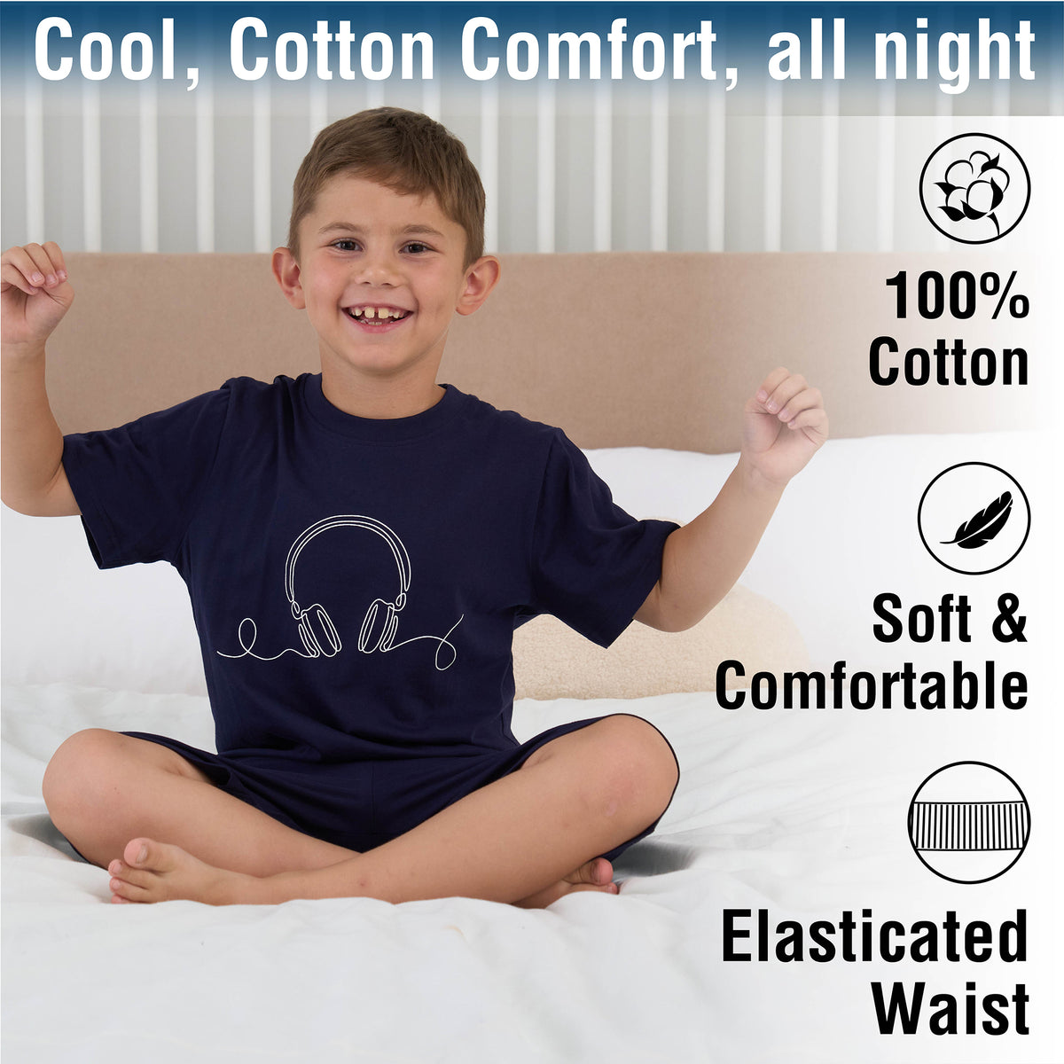 3PK Boys Shorty Pyjamas Techno