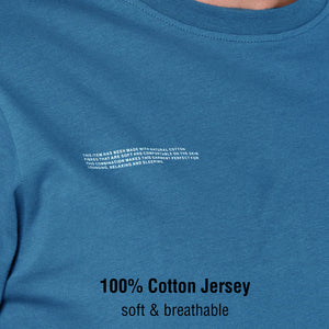 Blue Minimal Print Shorty Pyjamas Set