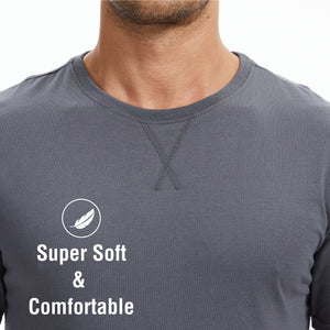 Mens Grey Checked Pyjama Set