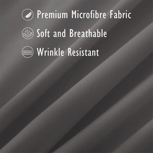 Grey 4pk Pillowcase - Microfibre