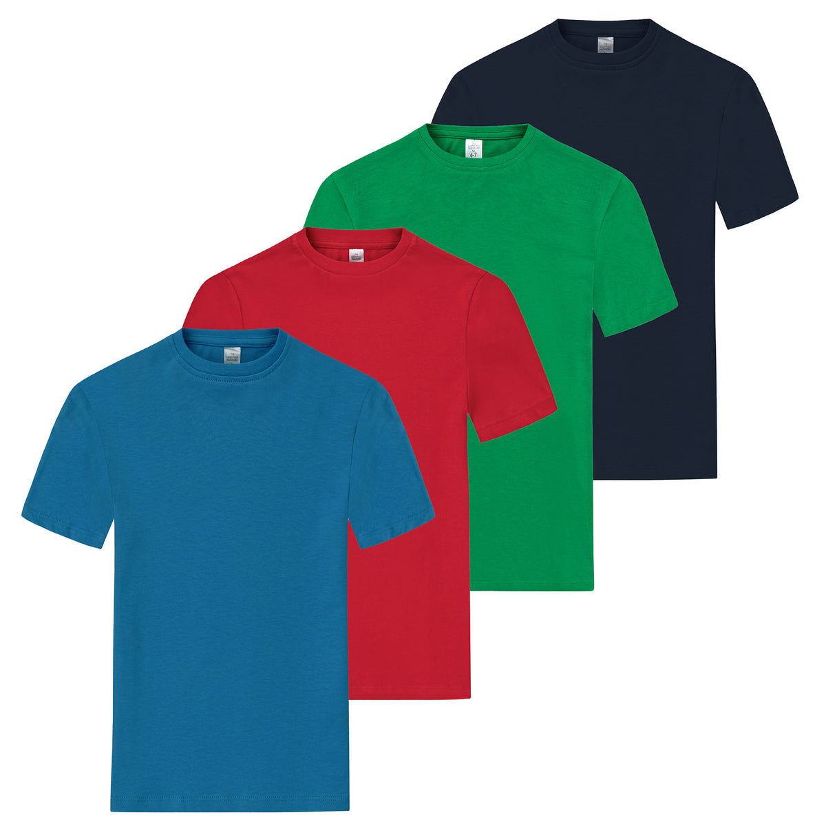 Boys 4 Pack T-Shirt Assorted Colour 