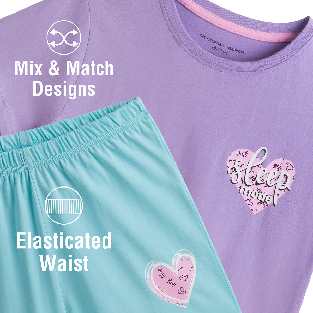 3PK Girls Shorty Pyjamas panda