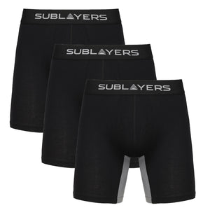 3PK Mens SL Boxer Premium Bamboo Black