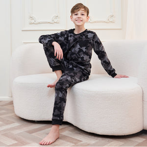 Boys LS Pyjamas Set Camo - Grey