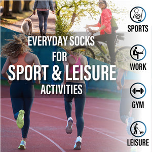 Womens 12 Pack Half Terry Trainer Socks (Black Striped)