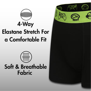 Boys 5 Pack Boxers Trunks Game Over