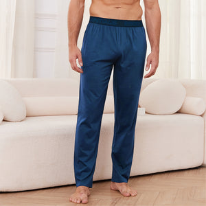 1 Pack Cotton Jersey lounge pants with elasticated waistband Blue
