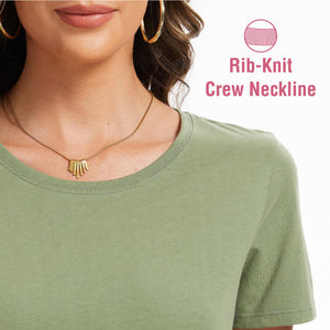 Ladies Khaki Mid 3 Pack T- Shirt