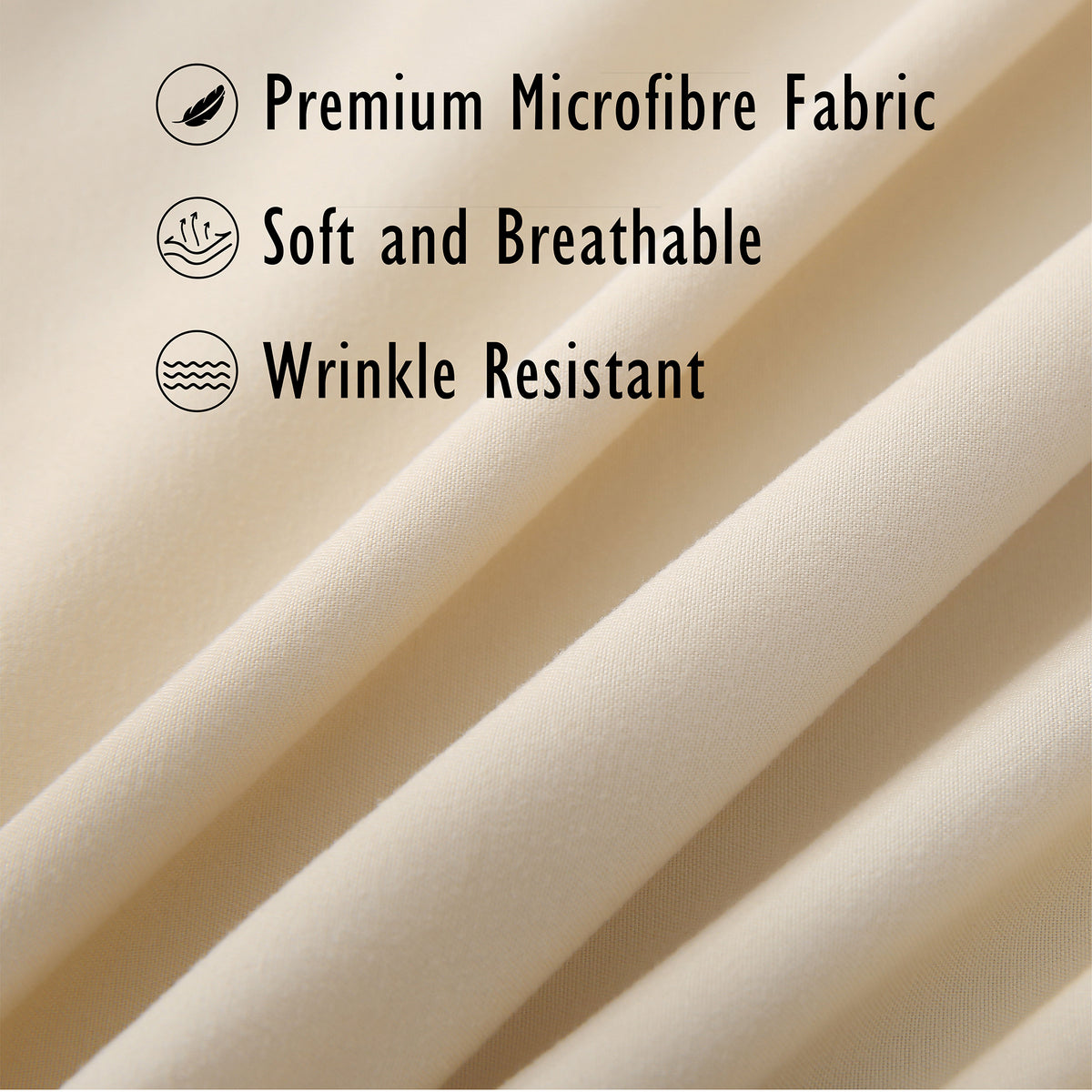Beige 4pk Pillowcase - Microfibre