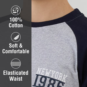 3PK Boys New York LS Long Pyjamas