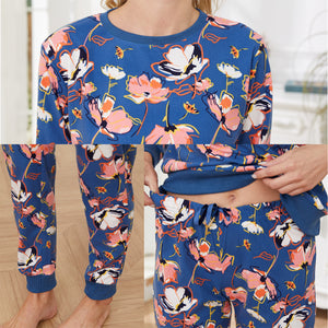 Ladies Navy Hearts Pyjamas Set