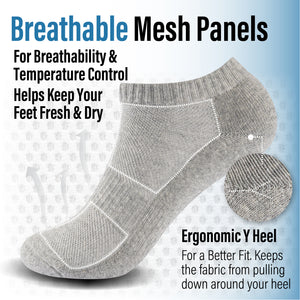 Womens 6pk Half Terry Assorted Trainer Socks 