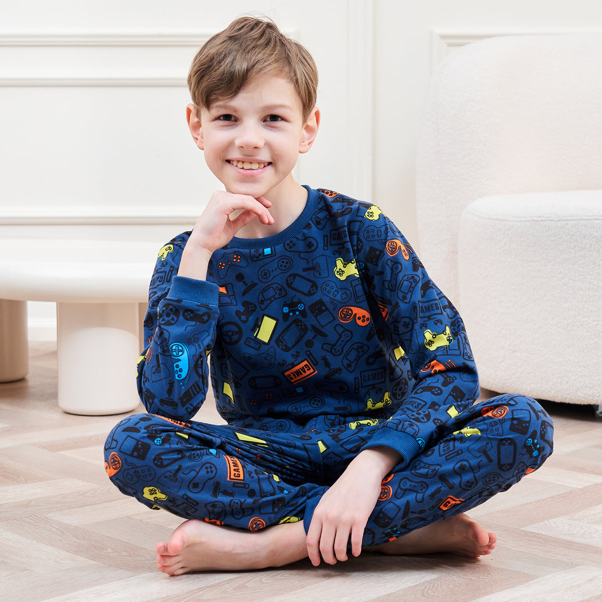 Boys LS Pyjamas Set - Fake Cotton game over