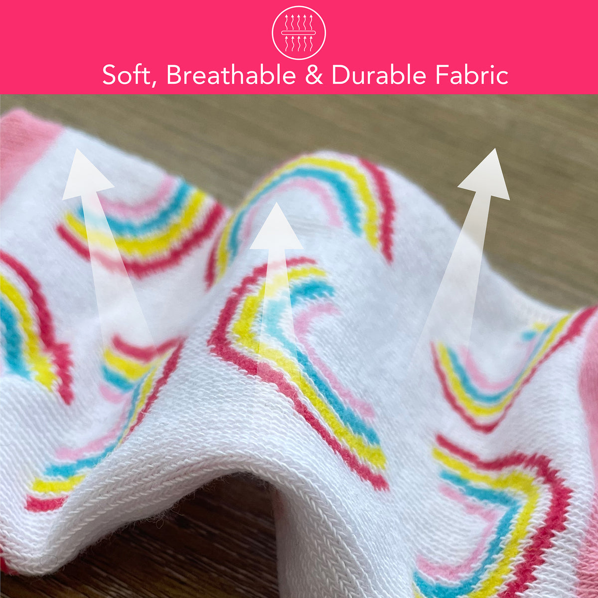 Girls 6 Pack Invisible Liner Socks Unicorn/Stripes