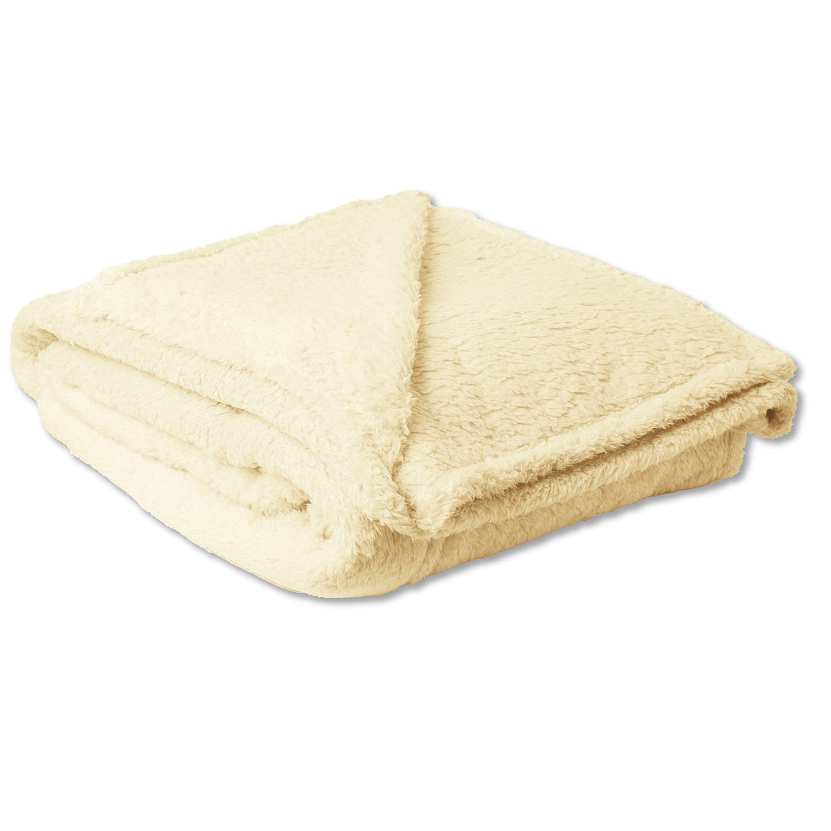 Teddy Fleece Blanket Cream