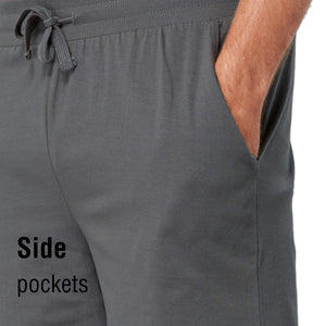 Dark Grey Open Leg Lounge Pants With Ribbed Waistband 