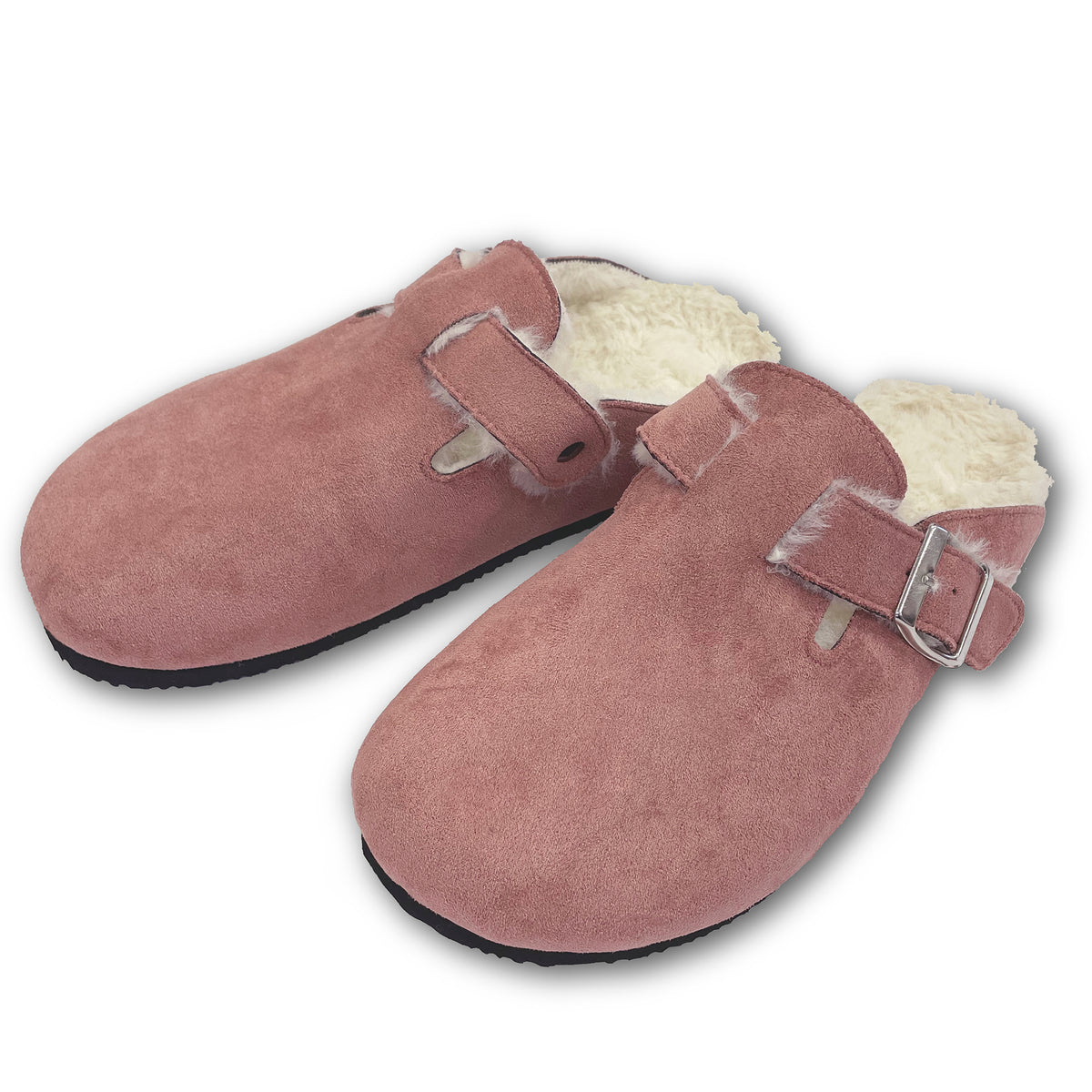 Ladies Fleece Lined Slippers Pink