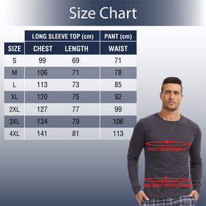 Mens Grey Checked Long Sleeve Pyjama Set 