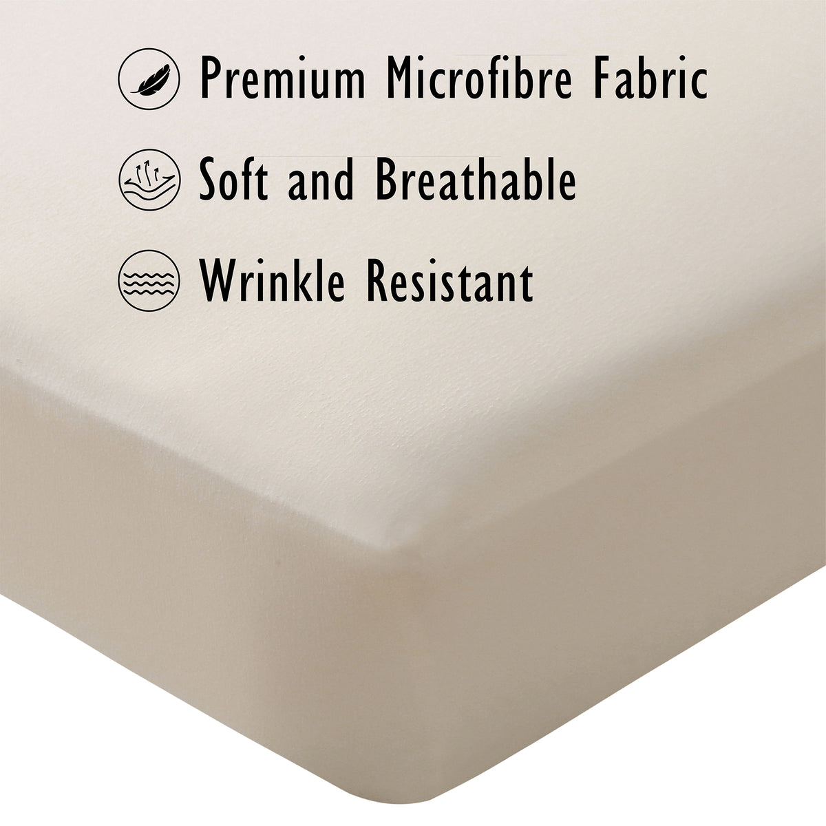 Beige 2pk Fitted Sheet - Microfibre