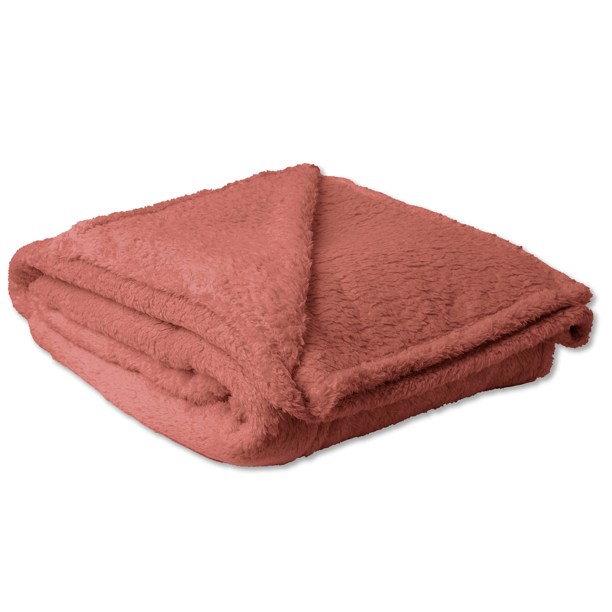 Teddy Fleece Blanket Blush Pink