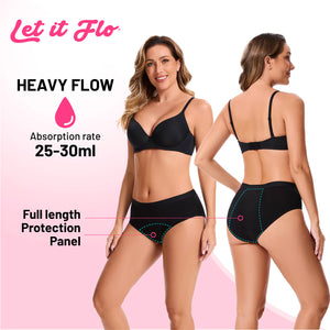 Womens Black 1 Pack Period Briefs (Jacquad WB)