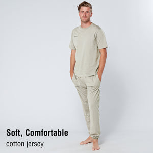 Stone Minimal Print Long Pyjamas Set